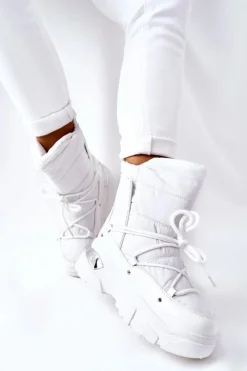 Śniegowce Ocieplane Futerkiem Białe Holys