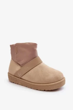 Śniegowce Ocieplane Na Platformie Beżowe Big Star MM274152