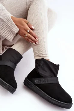 Śniegowce Ocieplane Na Platformie Czarne Big Star MM274151