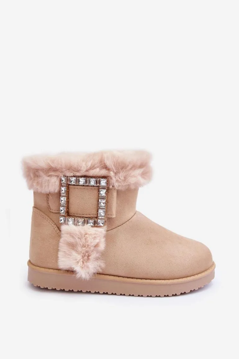 Śniegowce Ocieplane Z Klamrą Beżowe Dulca