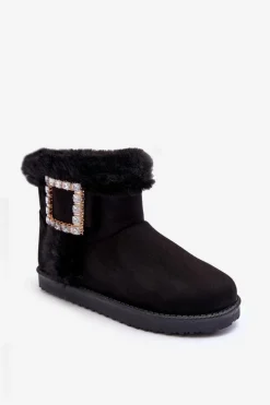 Śniegowce Ocieplane Z Klamrą Czarne Dulca