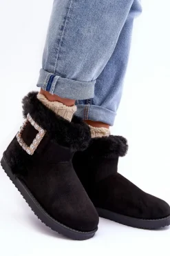 Śniegowce Ocieplane Z Klamrą Czarne Dulca