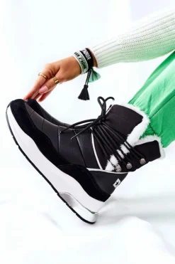 Śniegowce Wiązane Big Star II274279 Czarne