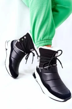 Śniegowce Wiązane Big Star II274279 Czarne