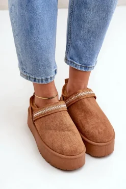 Śniegowce Z Ozdobnym Haftem Camel Selithria