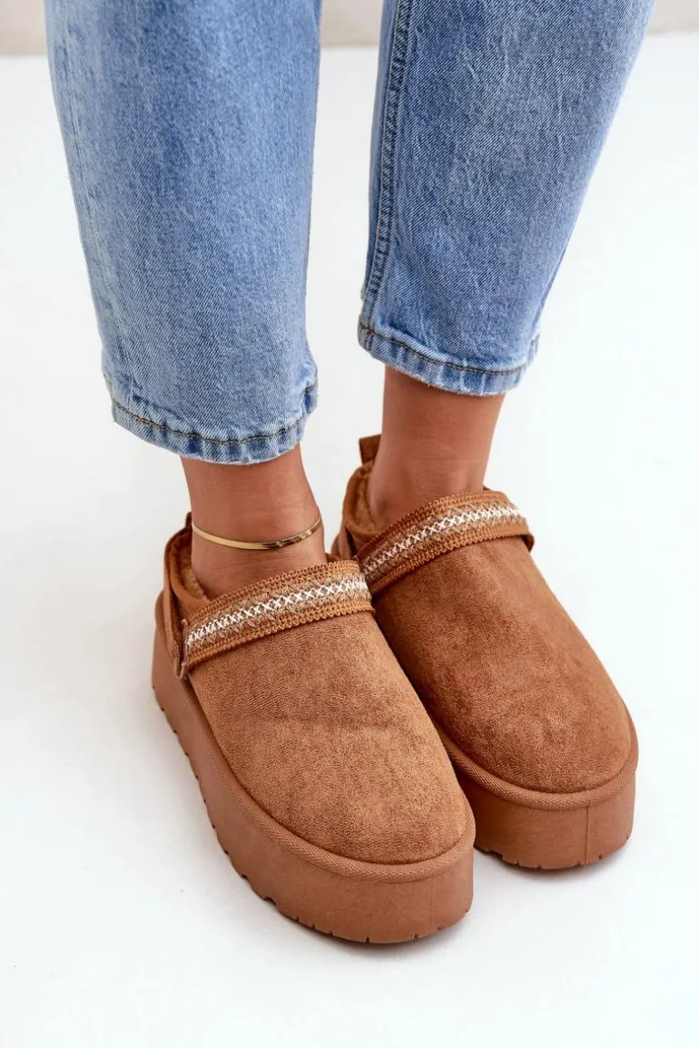 Śniegowce Z Ozdobnym Haftem Camel Selithria