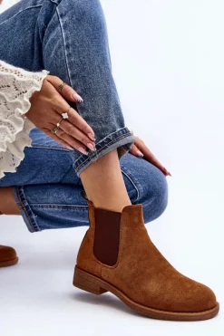 Niskie Botki Sztyblety Damskie Camel Sawarra