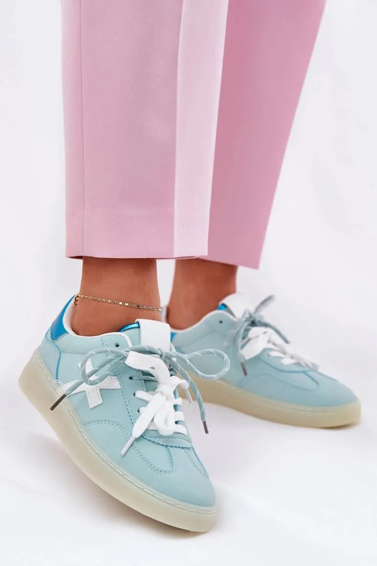 Niskie Buty Sportowe Damskie W Panterkę Miętowe Zelevelis