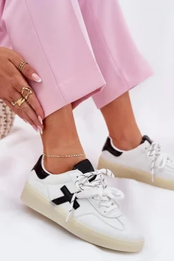 Niskie Buty Sportowe Damskie Białe Zelevelis