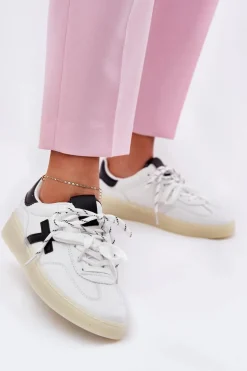 Niskie Buty Sportowe Damskie Białe Zelevelis