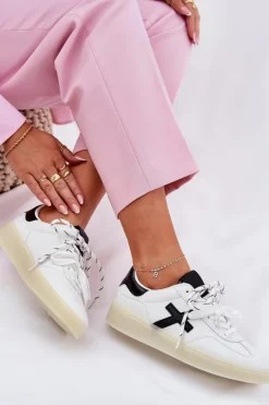 Niskie Buty Sportowe Damskie Białe Zelevelis