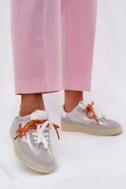 Niskie Buty Sportowe Damskie Srebrne Zelevelis