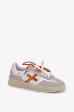 Niskie Buty Sportowe Damskie Srebrne Zelevelis