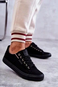 Niskie Damskie Materiałowe Trampki Big Star KK274004 Czarne