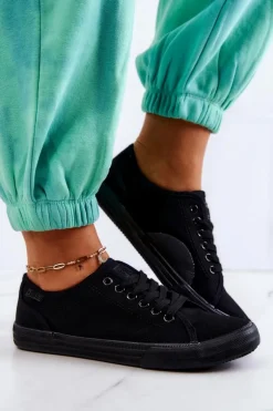 Niskie Damskie Tenisówki Big Star JJ274066 Czarne