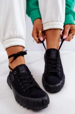 Niskie Damskie Tenisówki Big Star JJ274066 Czarne