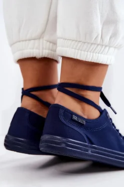 Niskie Damskie Tenisówki Big Star JJ274067 Granatowe