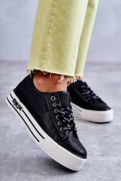 Niskie Damskie Trampki Big Star KK274015 Czarne