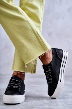 Niskie Damskie Trampki Big Star KK274015 Czarne