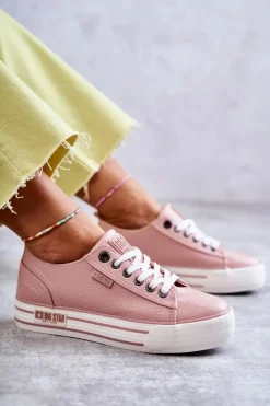 Niskie Damskie Trampki Big Star KK274016 Różowe