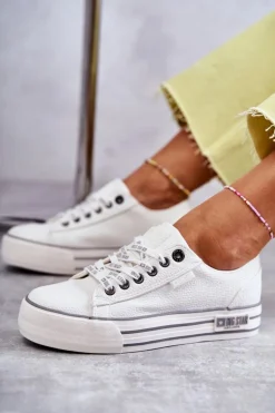 Niskie Damskie Trampki Big Star KK274014 Białe