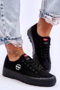 Niskie Damskie Trampki Na Platformie Lee Cooper LCW-23-44-1652L Czarne