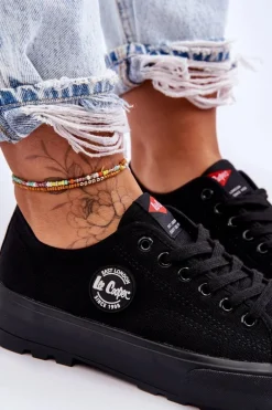 Niskie Damskie Trampki Na Platformie Lee Cooper LCW-23-44-1652L Czarne