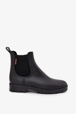 Niskie Kalosze Damskie Matowe Czarne Birella