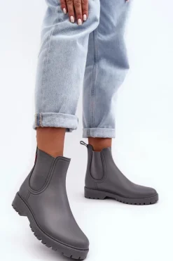 Niskie Kalosze Damskie Szare Birella