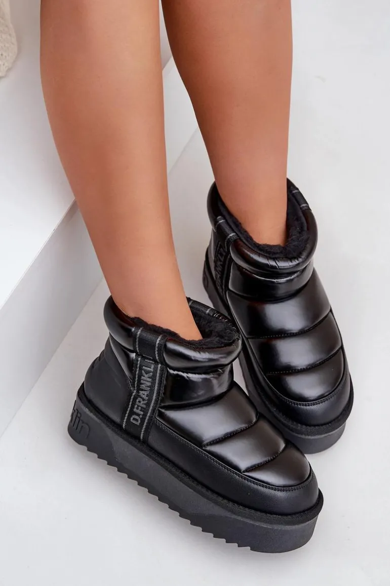 Niskie Śniegowce Na Grubej Podeszwie D.Franklin DFSH371011 Czarne