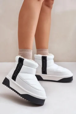 Niskie Śniegowce Na Grubej Podeszwie D.Franklin DFSH371011 Białe