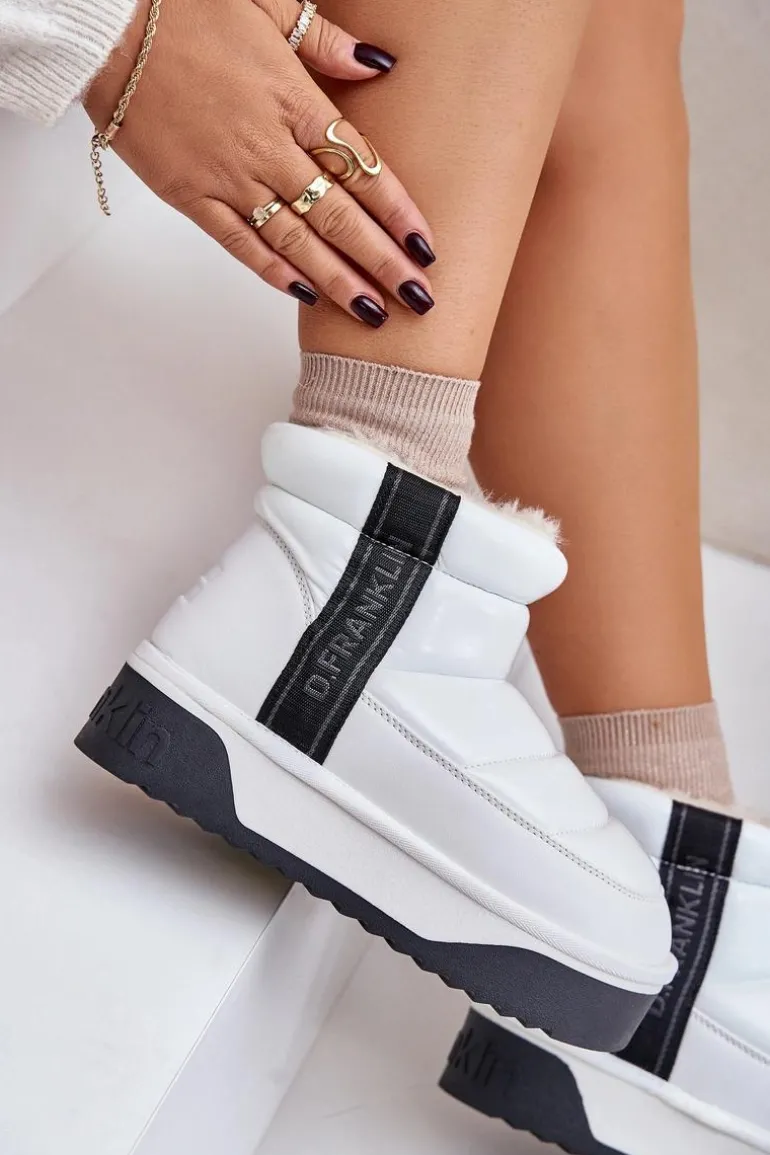 Niskie Śniegowce Na Grubej Podeszwie D.Franklin DFSH371011 Białe