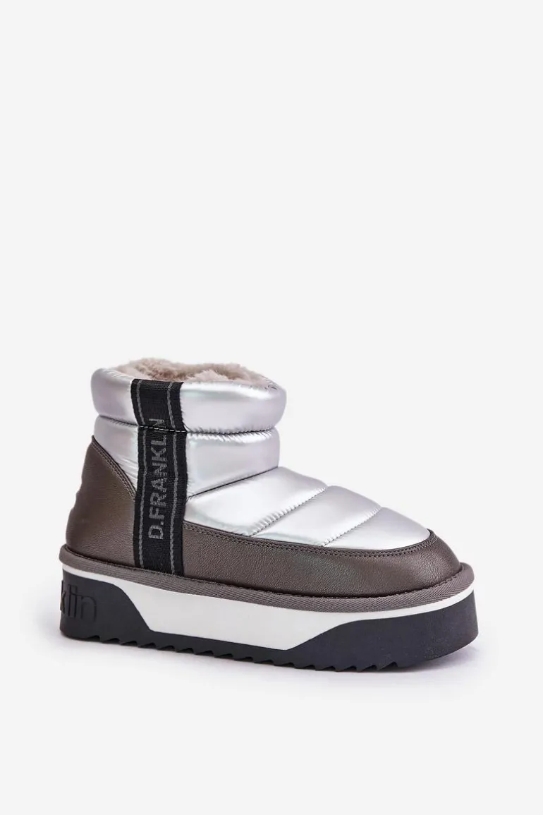 Niskie Śniegowce Na Grubej Podeszwie D.Franklin DFSH371010 Srebrne