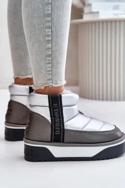 Niskie Śniegowce Na Grubej Podeszwie D.Franklin DFSH371010 Srebrne