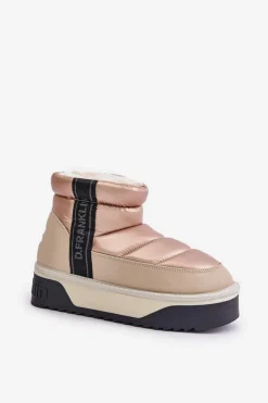 Niskie Śniegowce Na Grubej Podeszwie D.Franklin DFSH371010 Beżowe