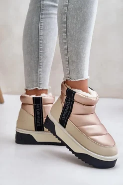 Niskie Śniegowce Na Grubej Podeszwie D.Franklin DFSH371010 Beżowe