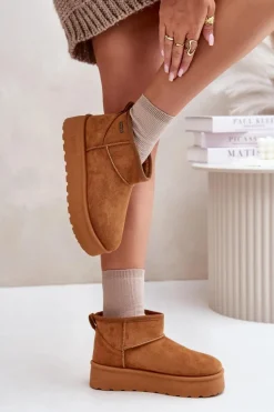 Niskie Śniegowce Na Platformie Big Star OO274A098 Camel