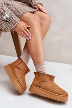 Niskie Śniegowce Na Platformie Big Star OO274A098 Camel