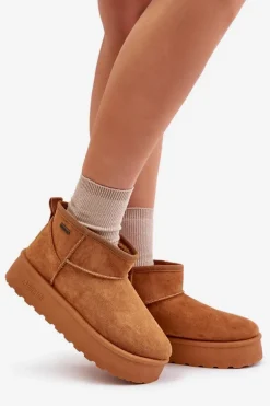 Niskie Śniegowce Na Platformie Big Star OO274A098 Camel