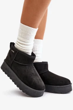 Niskie Śniegowce Na Platformie Big Star OO274A099 Czarne