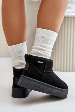 Niskie Śniegowce Na Platformie Big Star OO274A099 Czarne