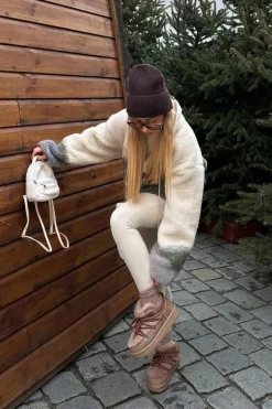 Niskie Śniegowce Na Platformie Z Futerkiem D.Franklin DFSH370011 Brązowe