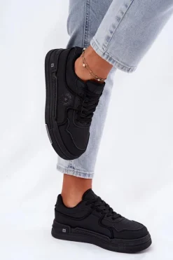 Niskie Sneakersy Damskie Big Star RR274A311 HI-POLY SYSTEM Czarne