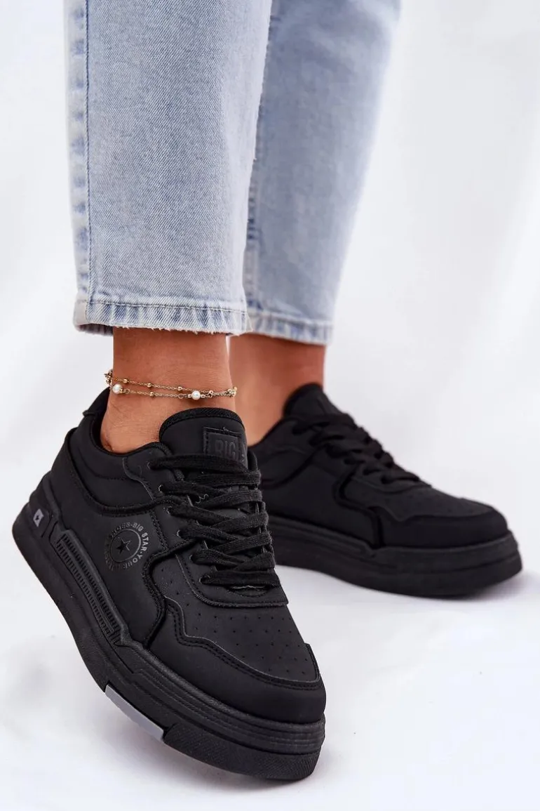 Niskie Sneakersy Damskie Big Star RR274A311 HI-POLY SYSTEM Czarne