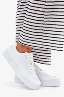 Niskie Sneakersy Z Eko Skóry Big Star RR274303 Białe