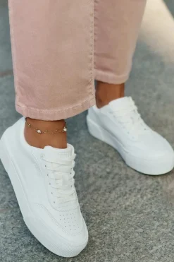 Niskie Sneakersy Z Eko Skóry Big Star RR274303 Białe