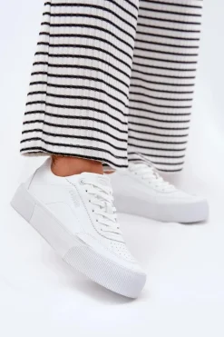 Niskie Sneakersy Z Eko Skóry Big Star RR274303 Białe