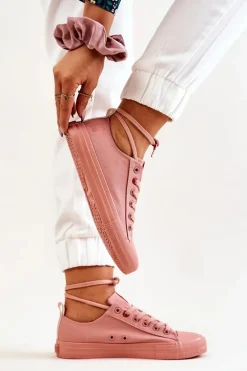 Niskie Tenisówki Big Star JJ274005 Ciemnoróżowe