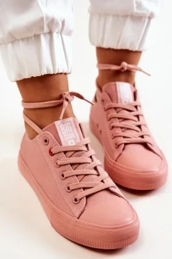 Niskie Tenisówki Big Star JJ274005 Ciemnoróżowe