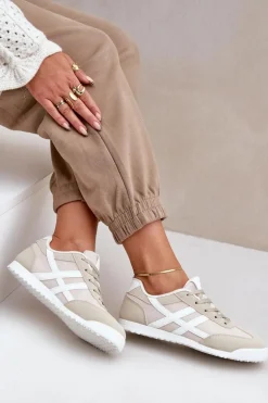 Niskie Tenisówki Trampki Damskie Beżowe Eezore